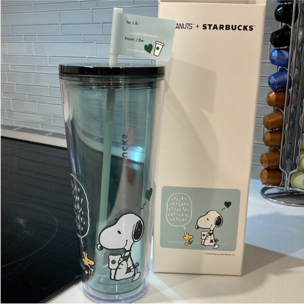 Starbucks Snoopy Tumbler with Black Lid